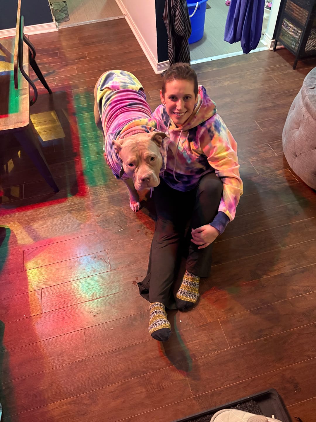 Customer photo review of Velvet Human Hoodie - Berry Lemonade