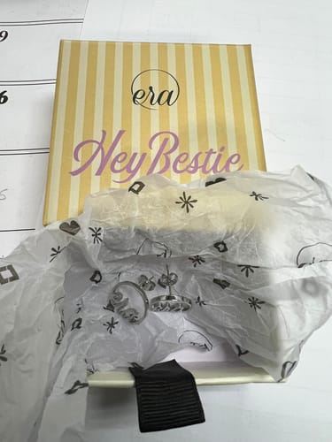 Customer photo review of Silver Era Logo Studs