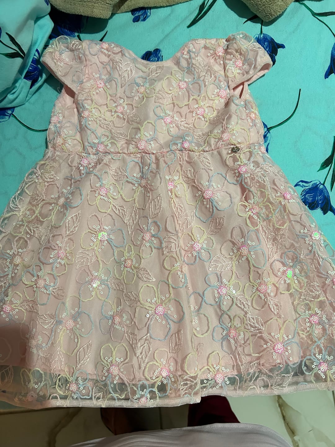 Customer photo review of Vestido em Tule Bordado Garden 83638 Infanti Bebê Menina