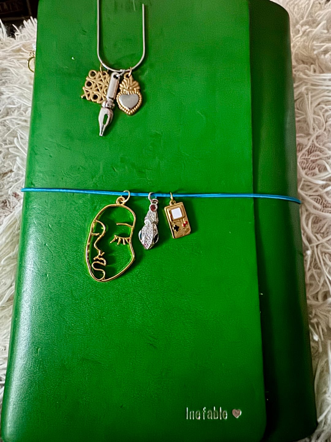 Customer photo review of Abstract Art Face Charm - Creative Muse
