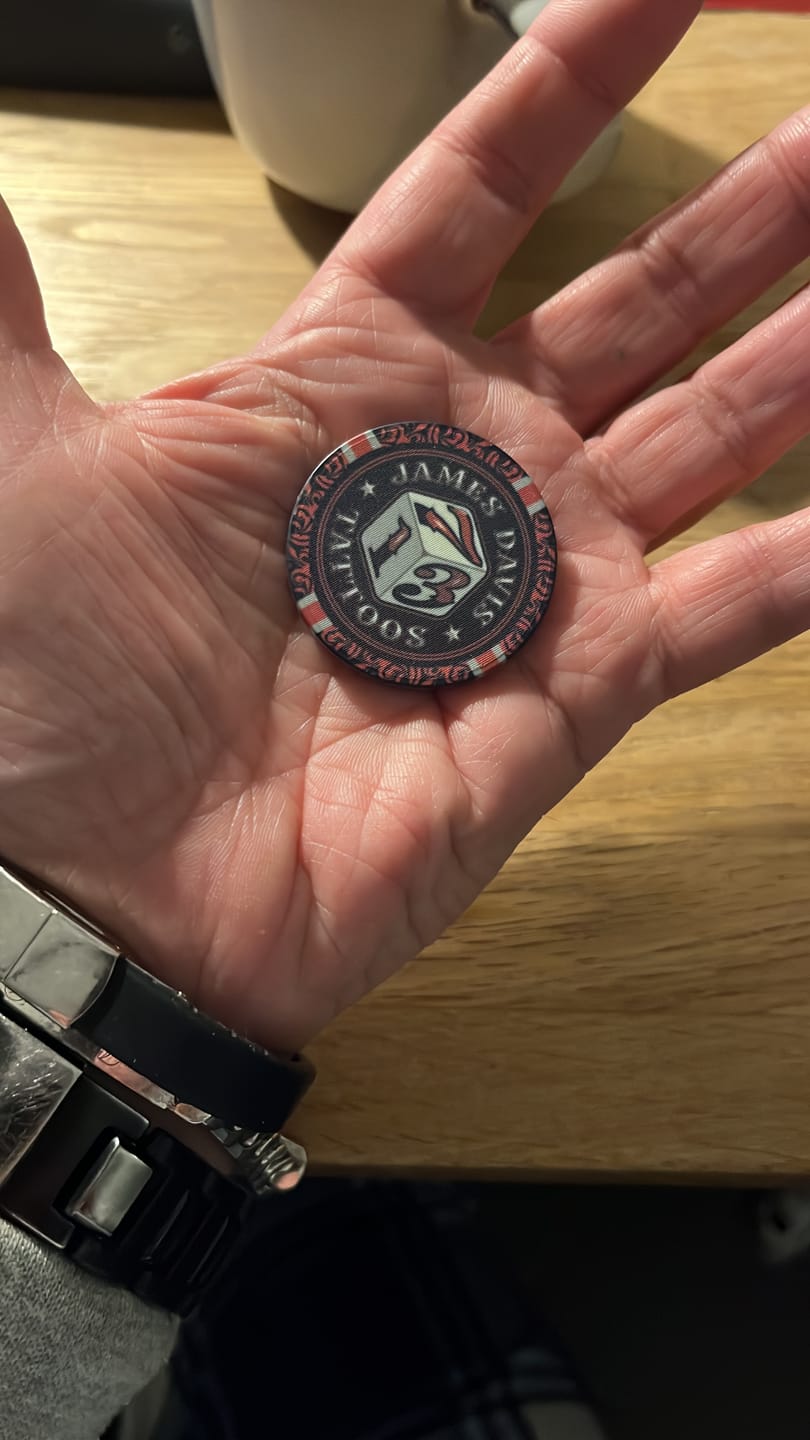 Customer photo review of Custom Ceramic Poker Chips