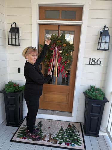 Customer photo review of Christmas Tradition Wreath Ribbon