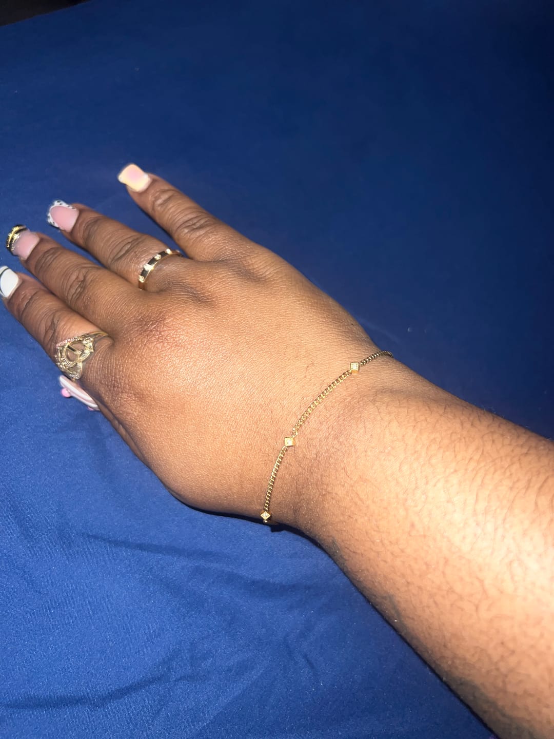 Customer photo review of Crystal Chain Anklet