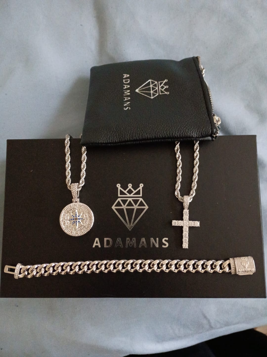 Customer photo review of Moissanite Cross Pendant - 925 Silver - D Colour - VVS1