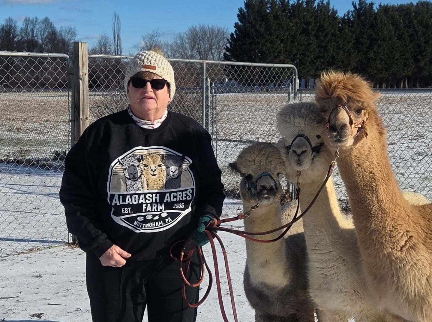 Customer photo review of ALPACA FARM CUSTOM SWEATSHIRT Q1