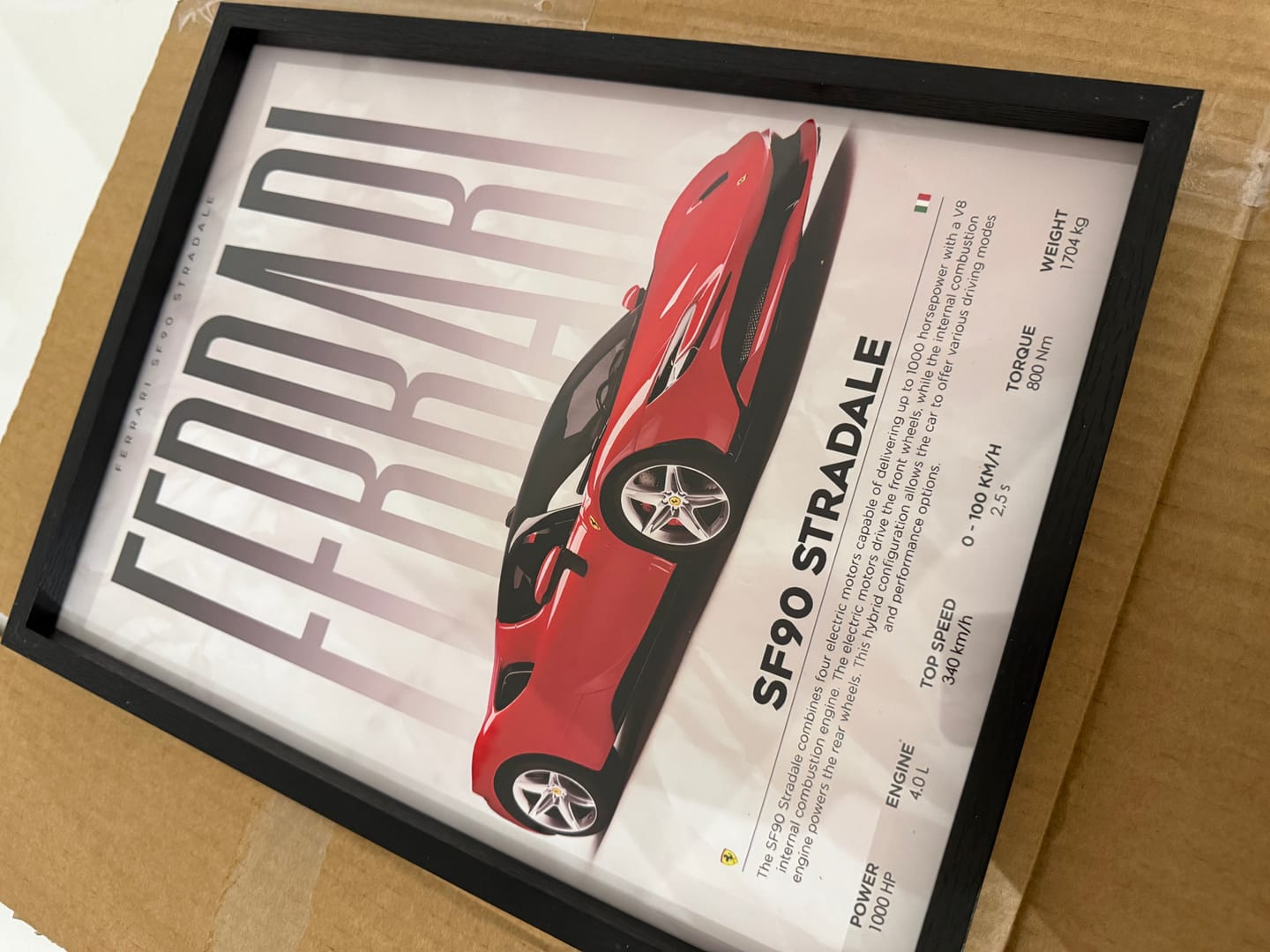 Customer photo review of Cadre photo Ferrari SF90 Stradale