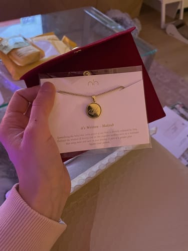 Customer photo review of it's Written Necklace - Maktub