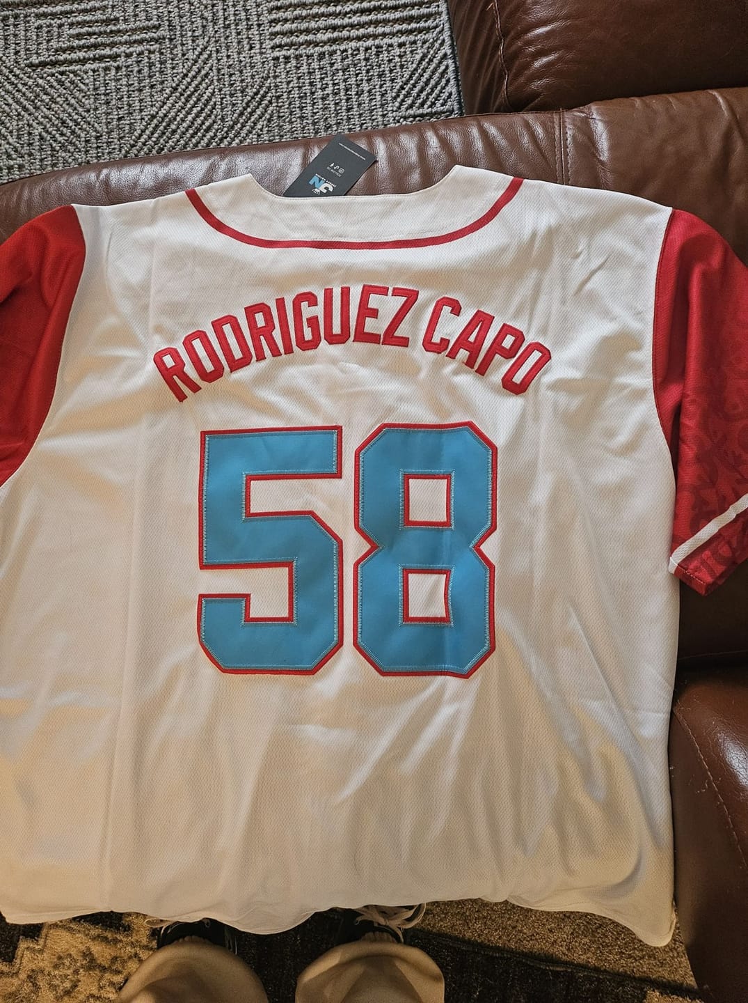 Customer photo review of Puerto Rico Heritage Custom Baseball Jersey