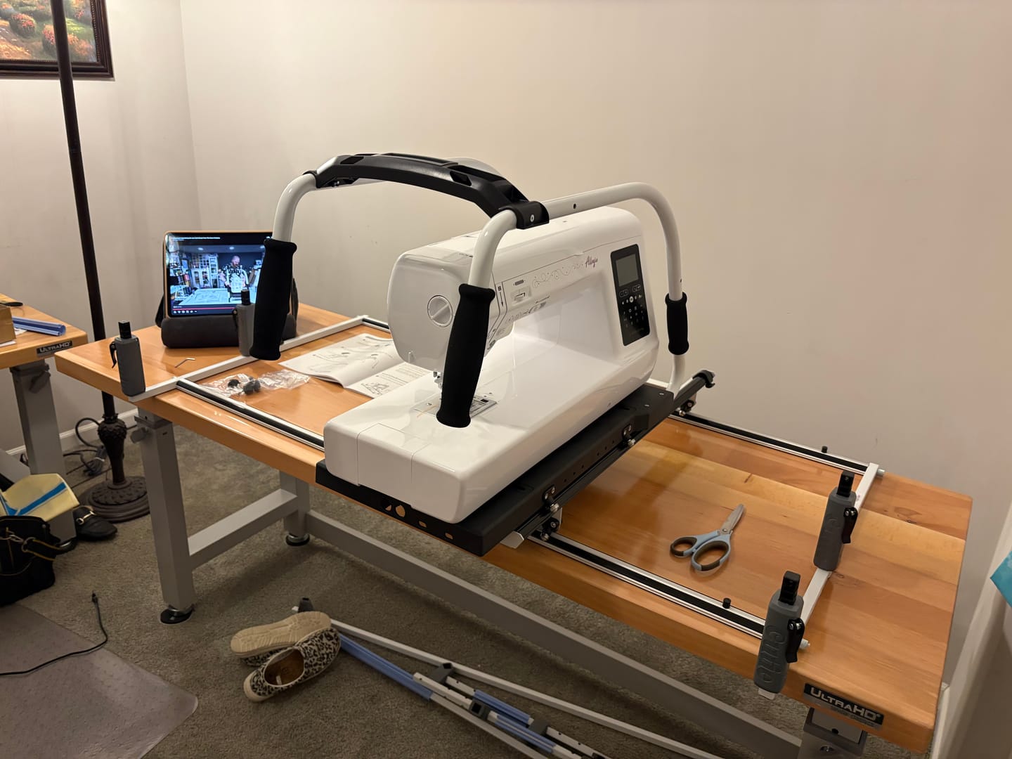 Customer photo review of Cutie Breeze Tabletop Quilting Frame