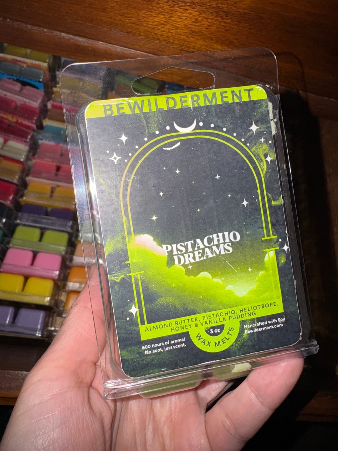 Customer photo review of Pistachio Dreams Wax Melts