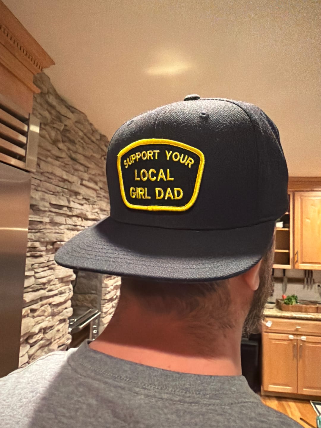 Customer photo review of Support Your Local Girl Dad Patch Hat