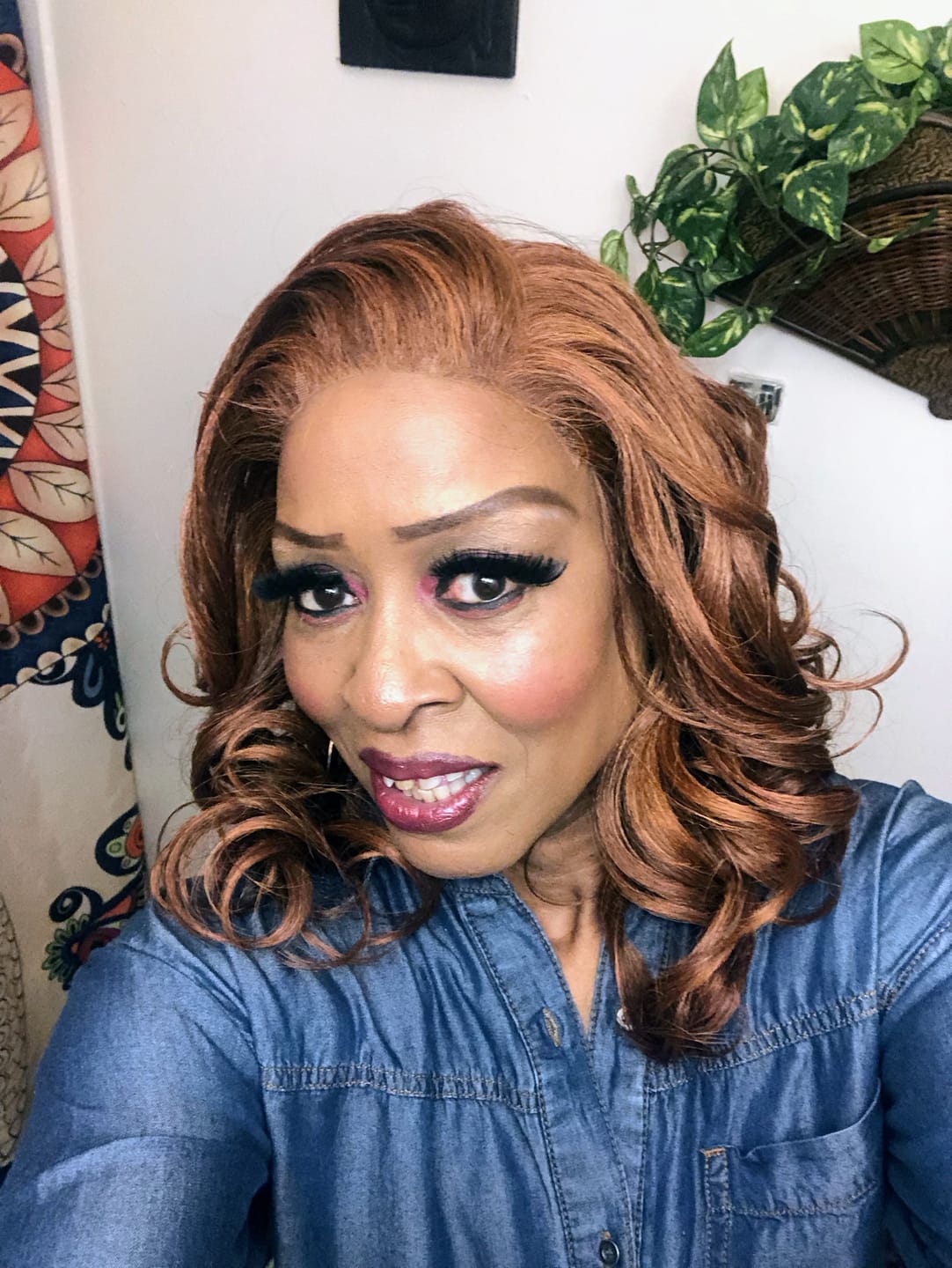 Customer photo review of Outre Glueless Human Hair Blend 5X5 HD LACE CLOSURE WIG - HHB - BODY WAVE 16"