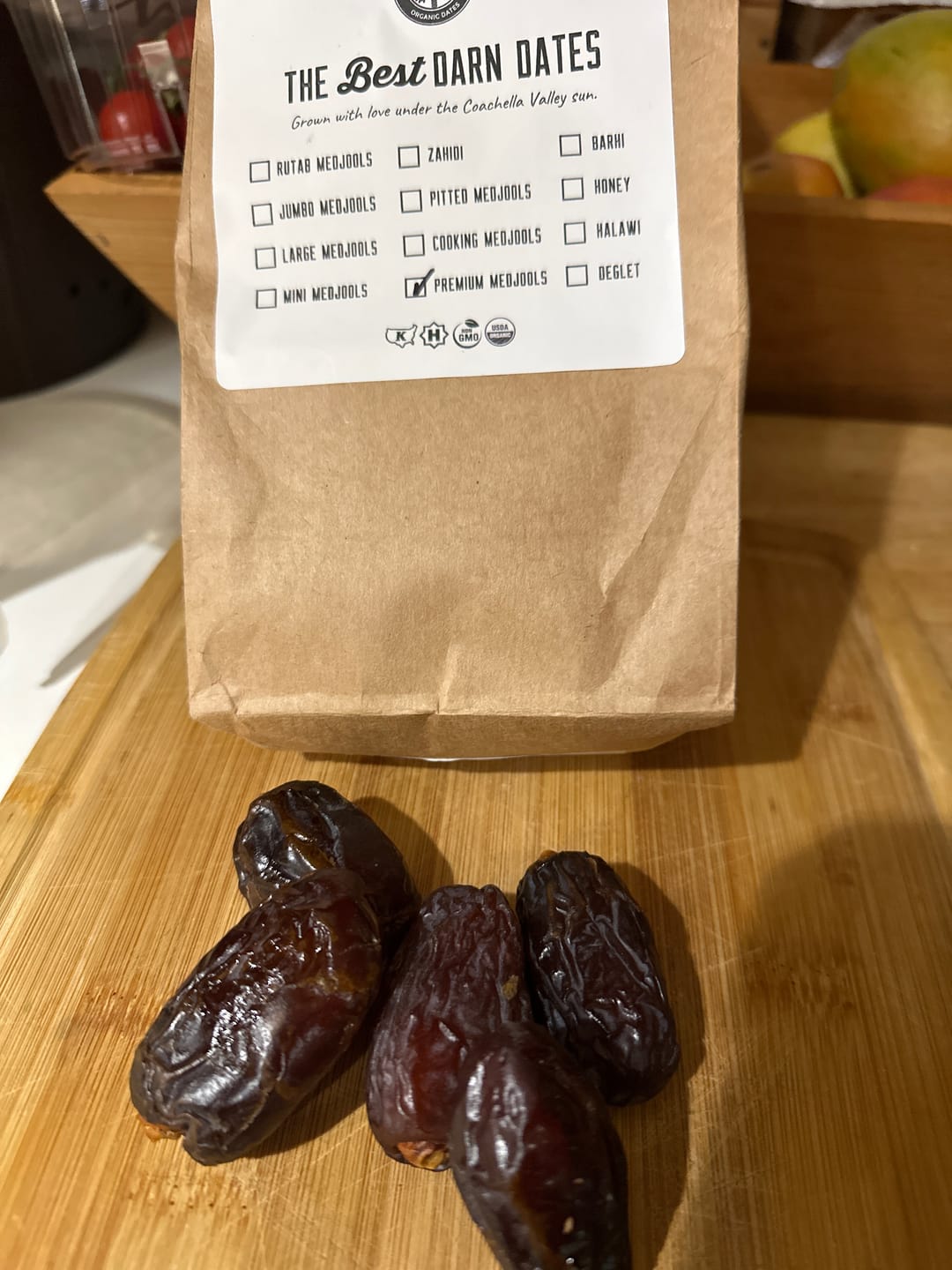 Customer photo review of Organic Premium Medjool Date Snack Packs