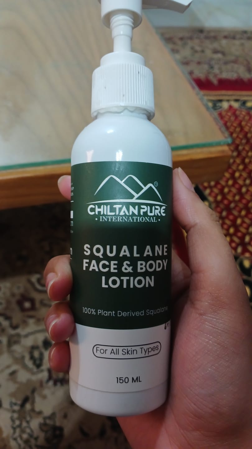 Customer photo review of Squalane Lotion – Hydrated skin looks better, 100% pure Plant-Derived Squalane Lotion