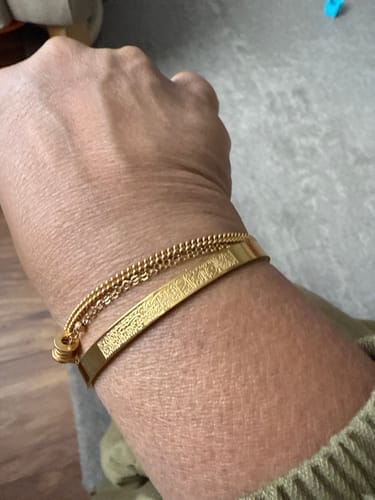 Customer photo review of Patience is Key | Cuff Bangle