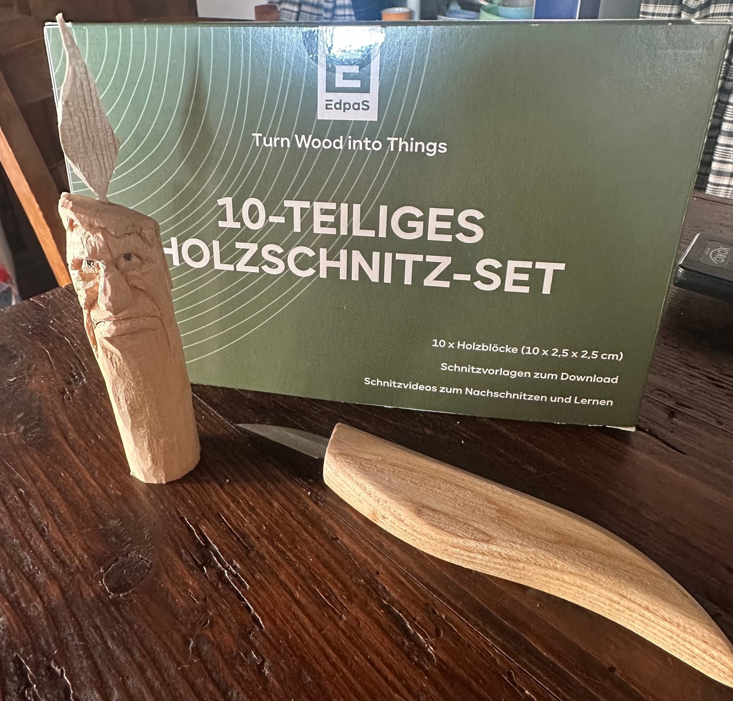 Customer photo review of Lindeholz XXL Schnitzholz Set