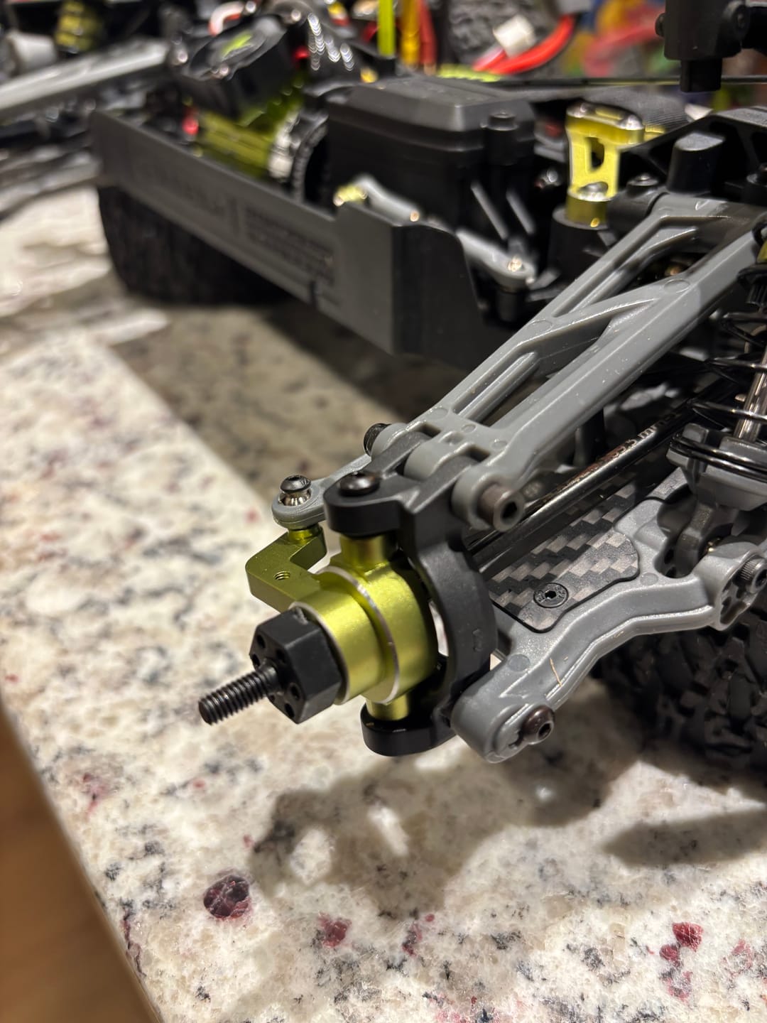 Customer photo review of Aluminum Front Steering Hub For RZ001 and XTS-F10