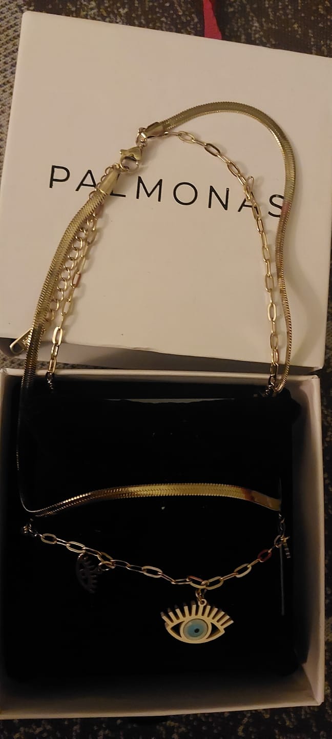 Customer photo review of Evil-eye Cascade Necklace