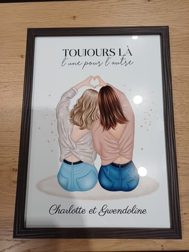 Customer photo review of Affiche Personnalisée - Meilleures Amies