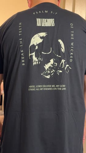 Customer photo review of PSALM 3:7 T-shirt