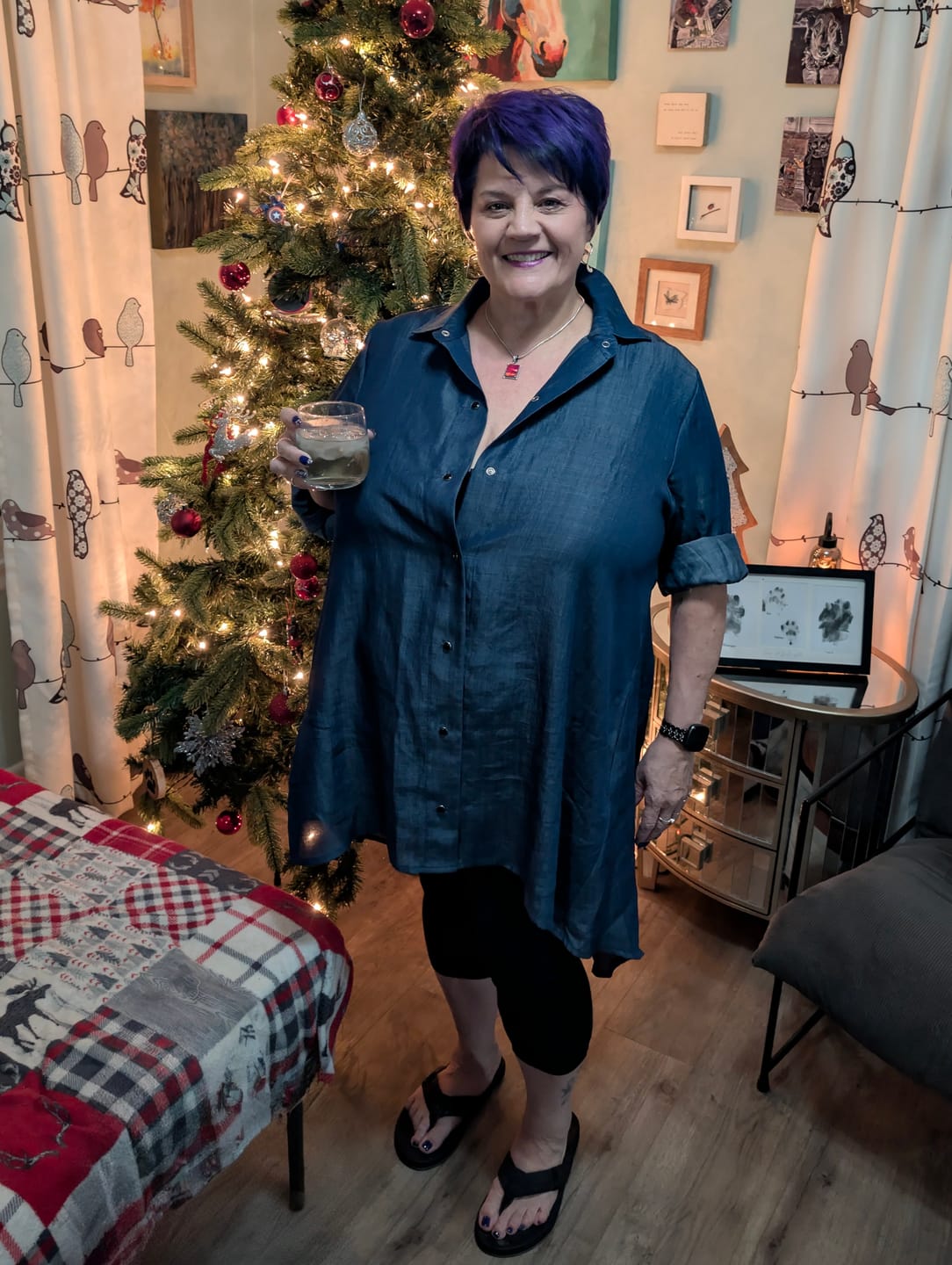 Customer photo review of RED LABEL BRENDA Swing Shirt - Lyocell