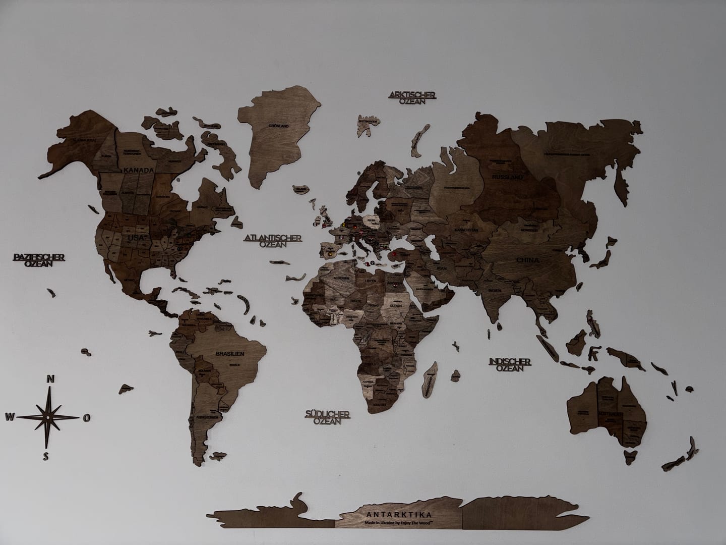 Customer photo review of 3D Weltkarte aus Holz Terra