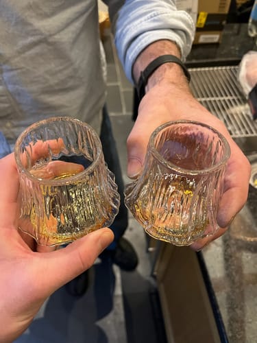 Customer photo review of Fuji - Handmade Japanese Whiskey Glass