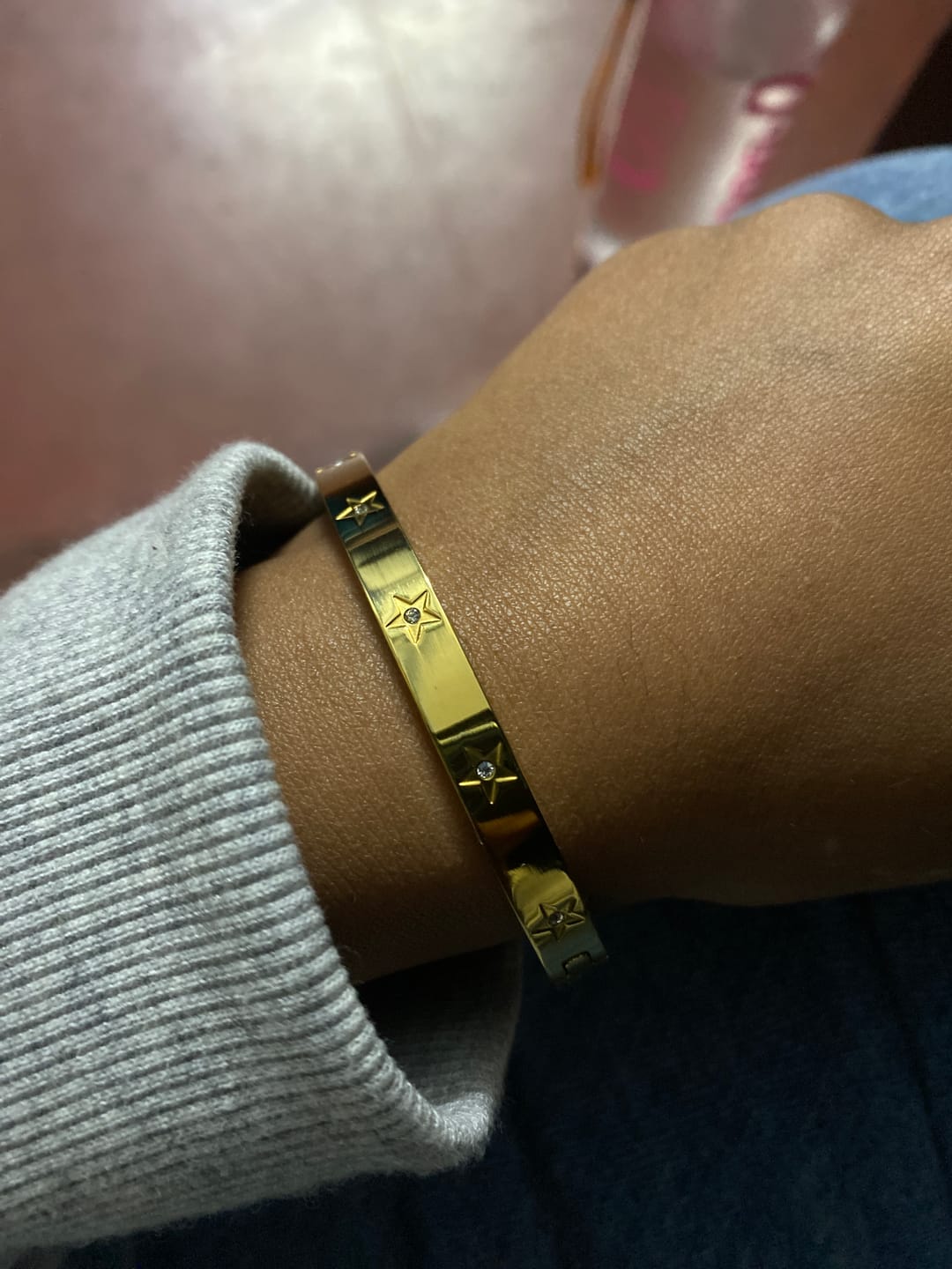 Customer photo review of Golden Line of Light Kada