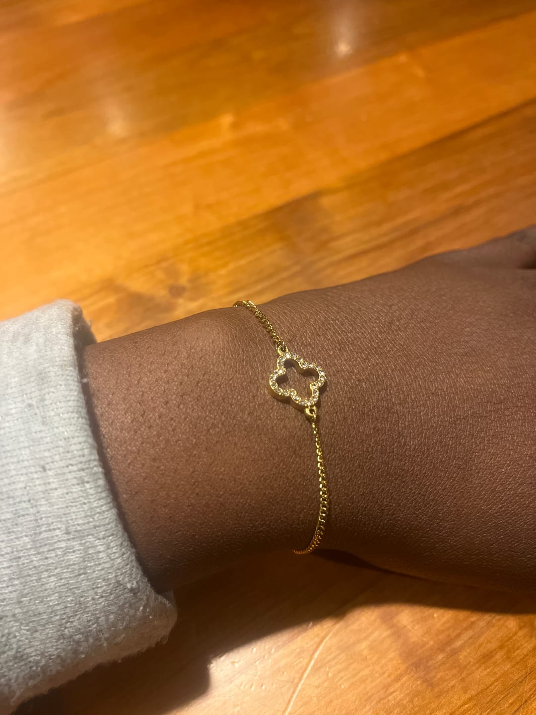 Customer photo review of Iced Lucky Bracelet w/ Cuban Chain
