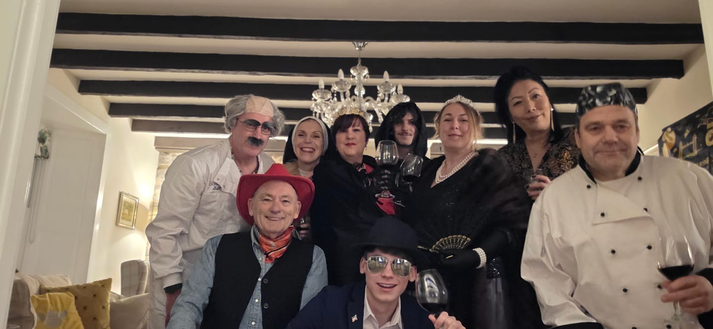 Customer photo review of A Wine Tasting Themed Murder Mystery Game Kit