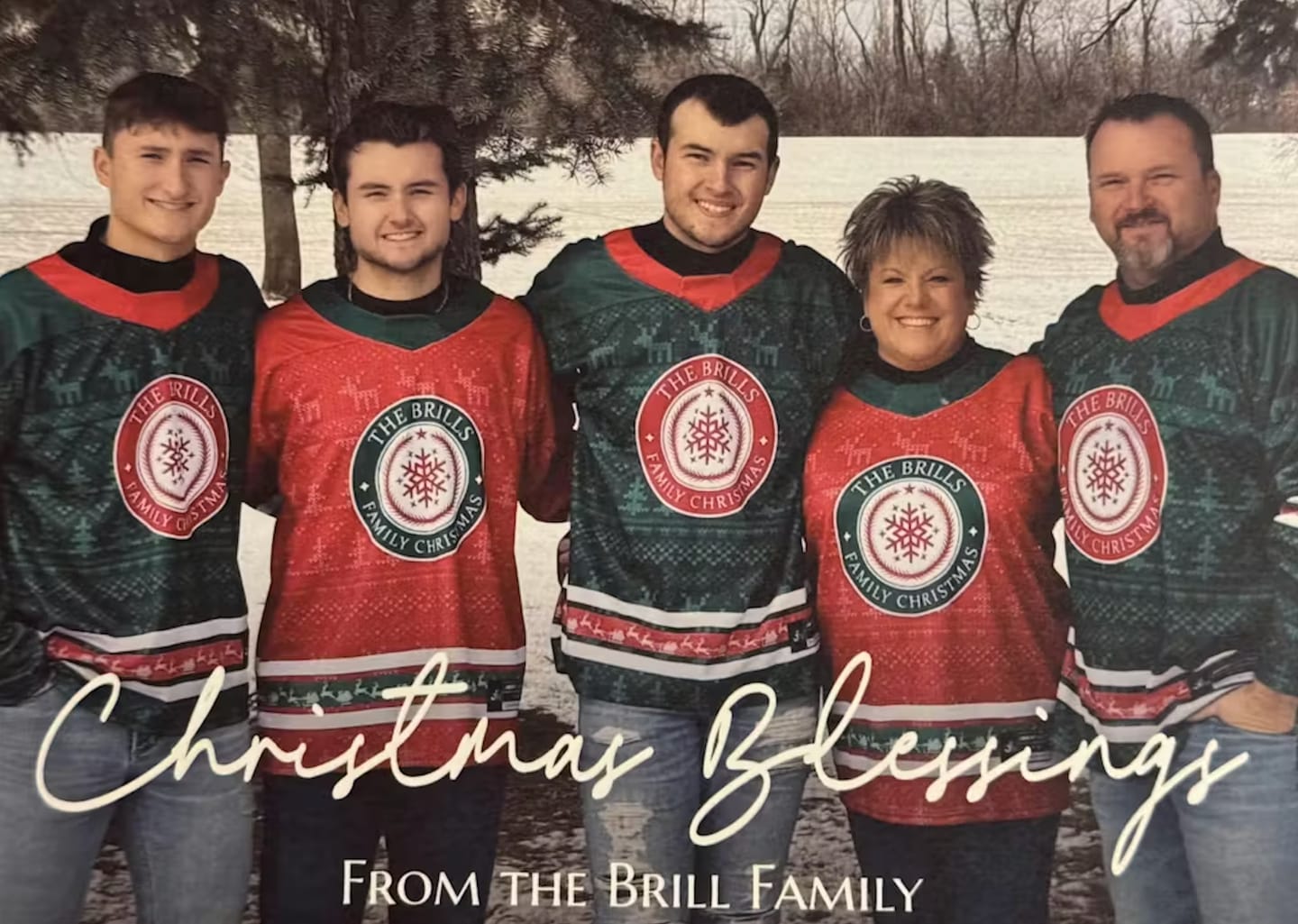 Customer photo review of Family Christmas Custom Hockey Jersey