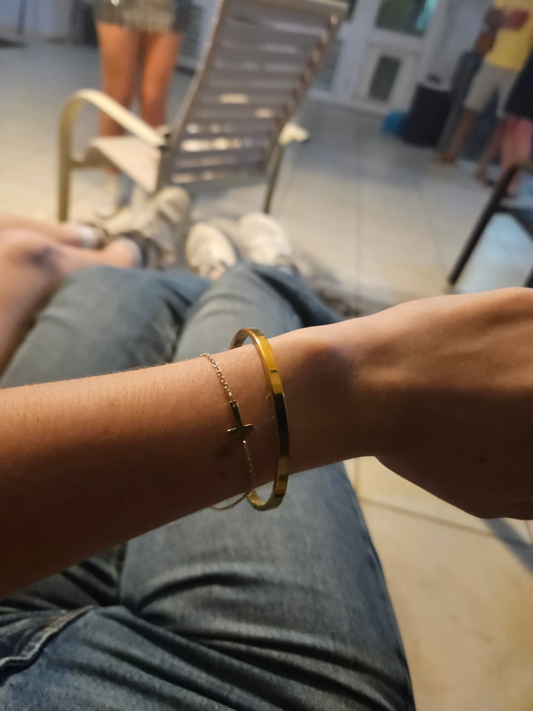 Customer photo review of Lilah Gold Bangle