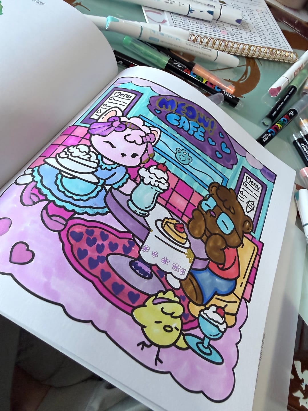 Customer photo review of Ohuhu Honolulu Brush Markers - Small Set