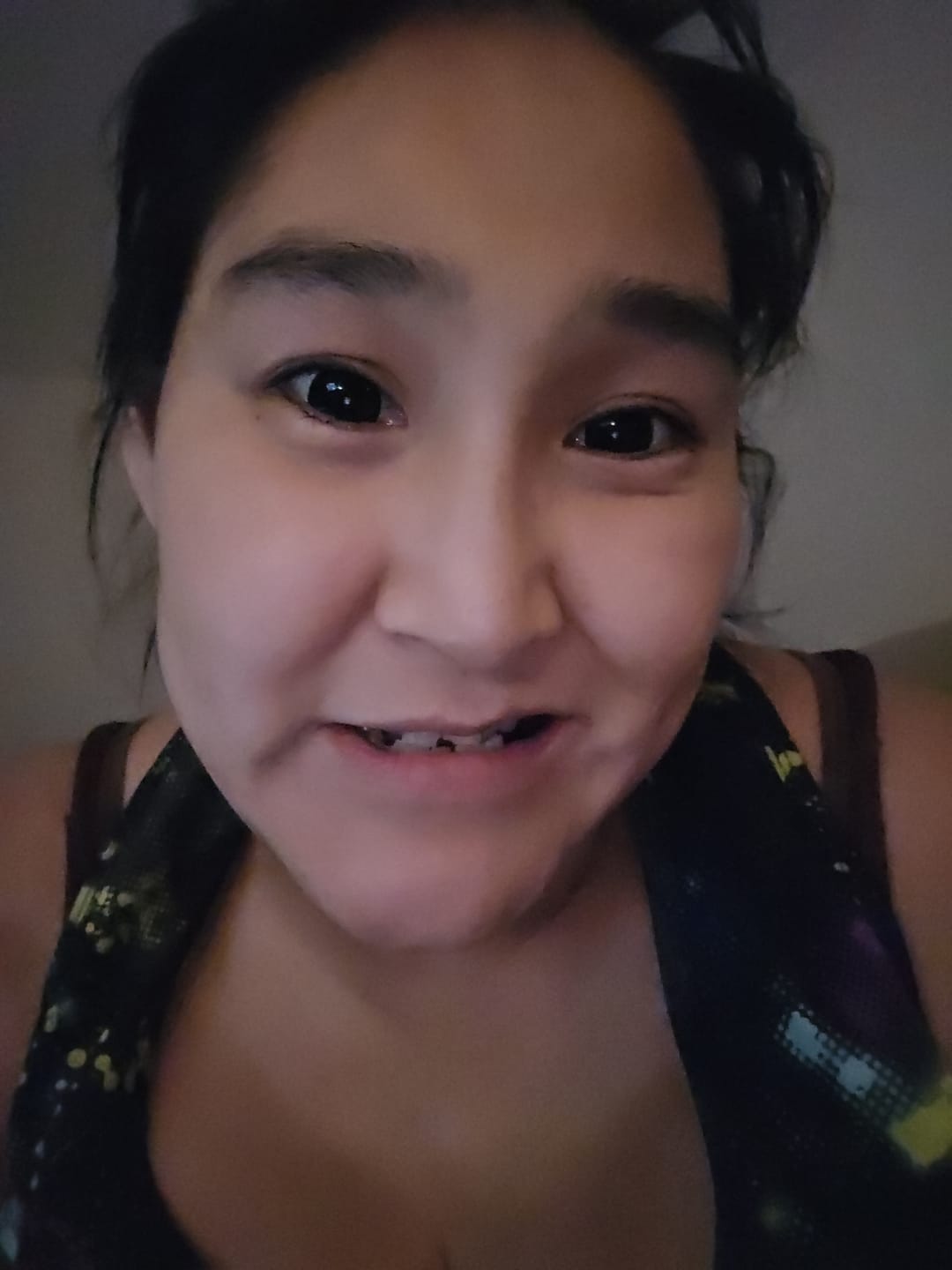 Customer photo review of Halloween Blackout Colored Contact Lenses