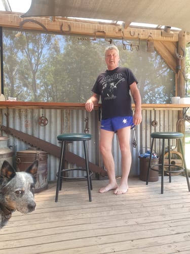 Customer photo review of Cruiser Country Footy Shorts WITH POCKETS (BLACK)