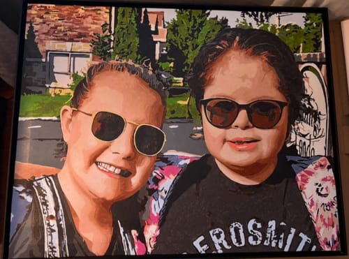 Customer photo review of Custom Portrait Paint By Numbers