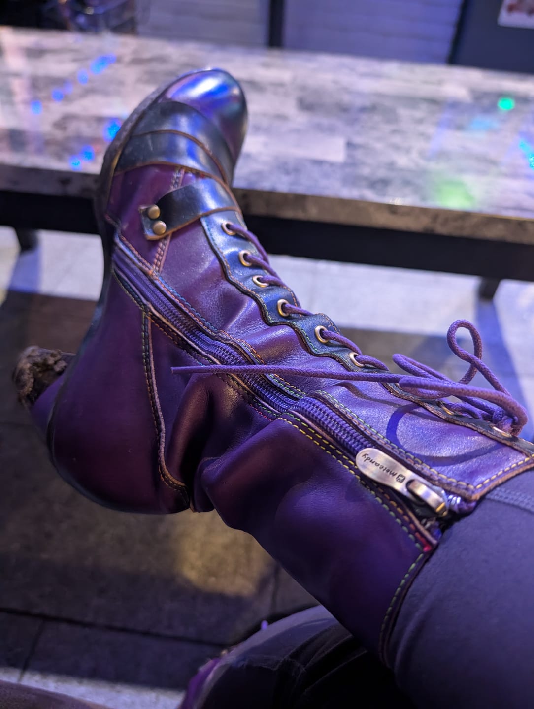 Customer photo review of Vintage Comfortable Genuine Leather Boots