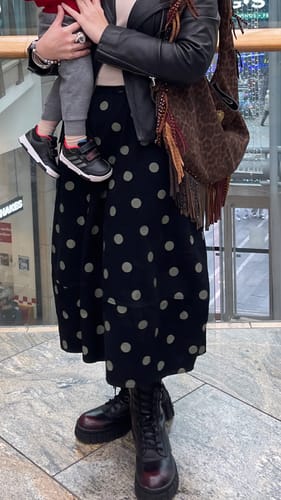 Customer photo review of Polka Dot A-line Thick Skirt