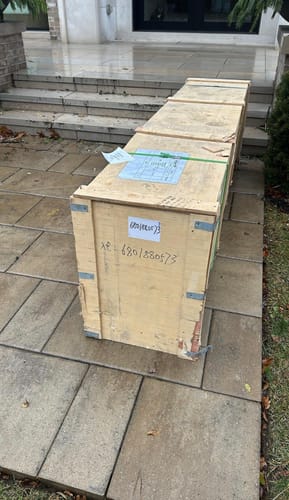 Customer photo review of Natural Silver Grey Travertine Slab