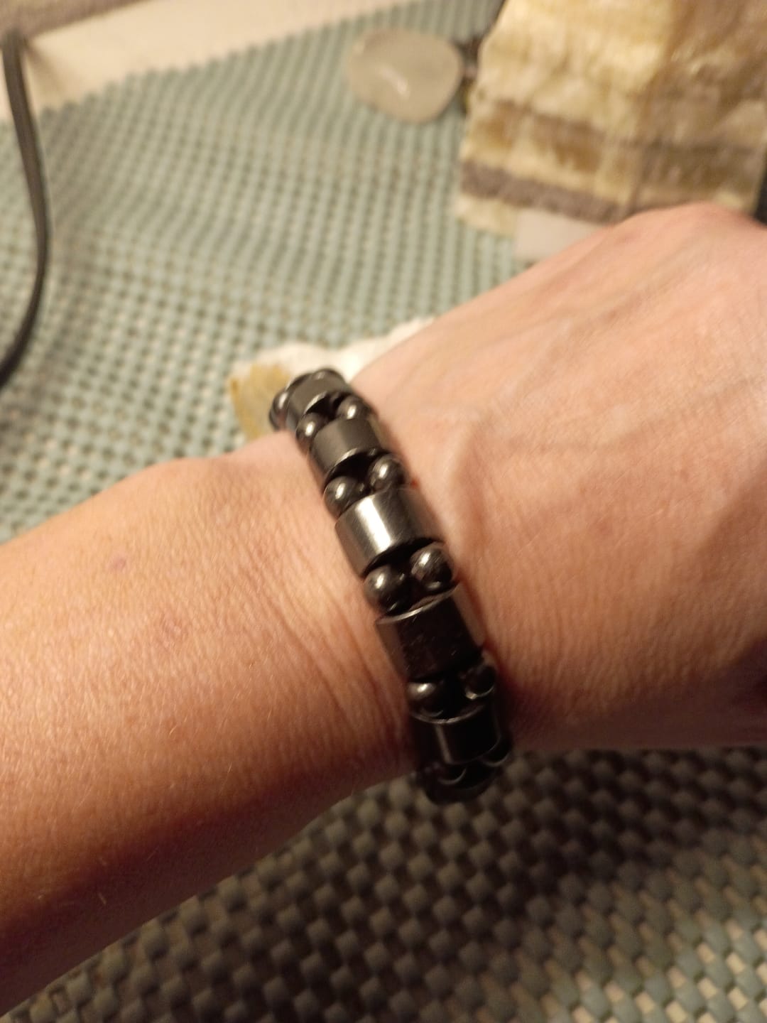 Customer photo review of Hematite Energy Bracelet