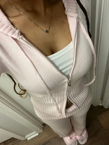 Customer photo review of That Girl Rib Knit Set (Baby Pink)