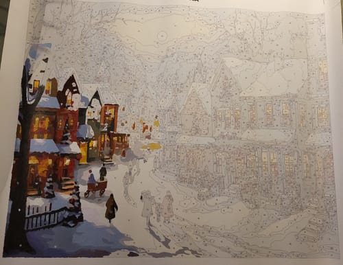 Customer photo review of Snowy Christmas Village
