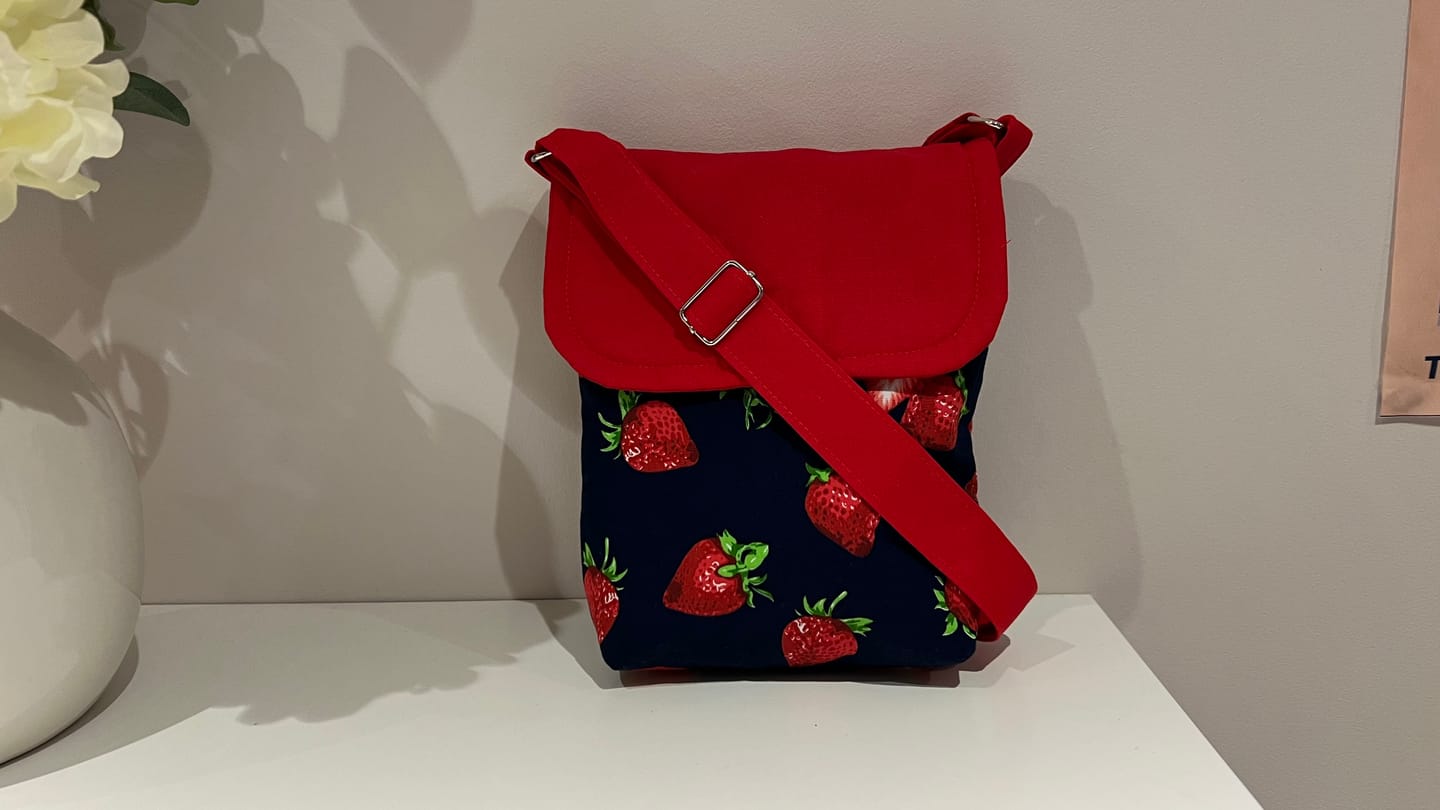 Customer photo review of Strawberry Rose & Hubble Cotton Poplin Fabric
