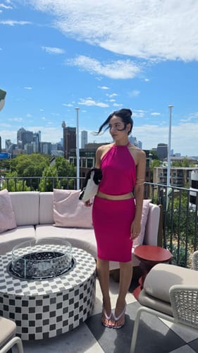 Customer photo review of Martine Wedge Lilac Leather