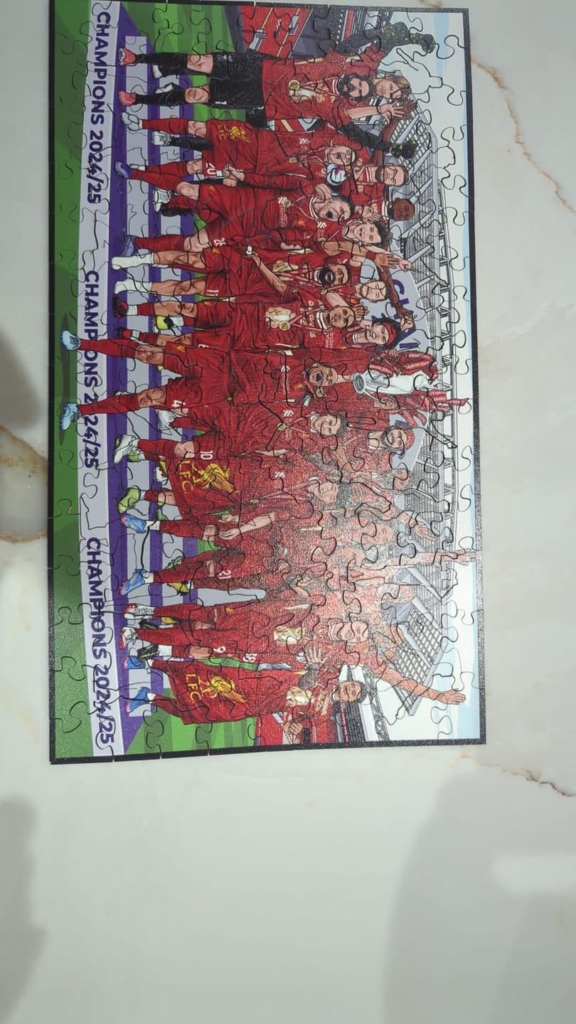 Customer photo review of Liverpool FC® Premier League Champions 24/25 - Wooden Puzzle