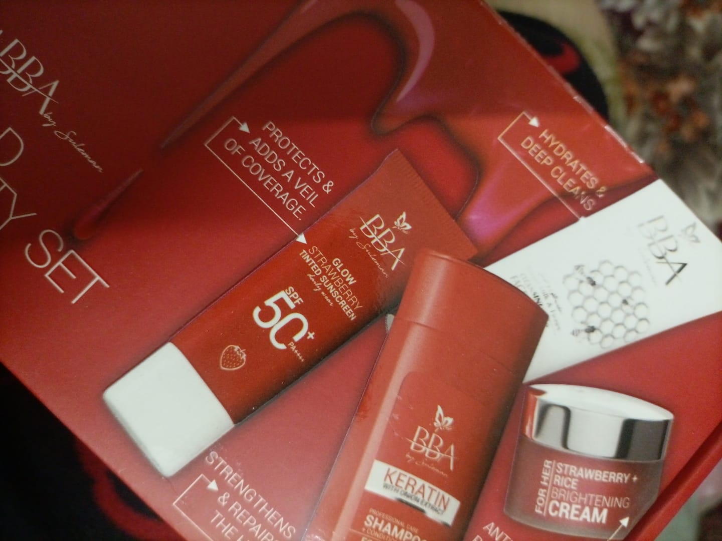 Customer photo review of Bold Beauty Set (Strawberry)