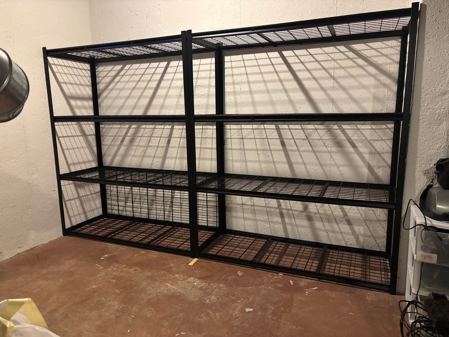 Customer photo review of REIBII 60" W Heavy Duty Metal Shelving Unit, Adjustable Shelves for Storage, Rust-Proof Shelving for Garage, Industrial, Warehouse, Basement & Workshop