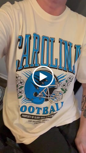 Customer video review of Glory Days Apparel -  Vintage Ivory Gridiron Glory T-Shirt