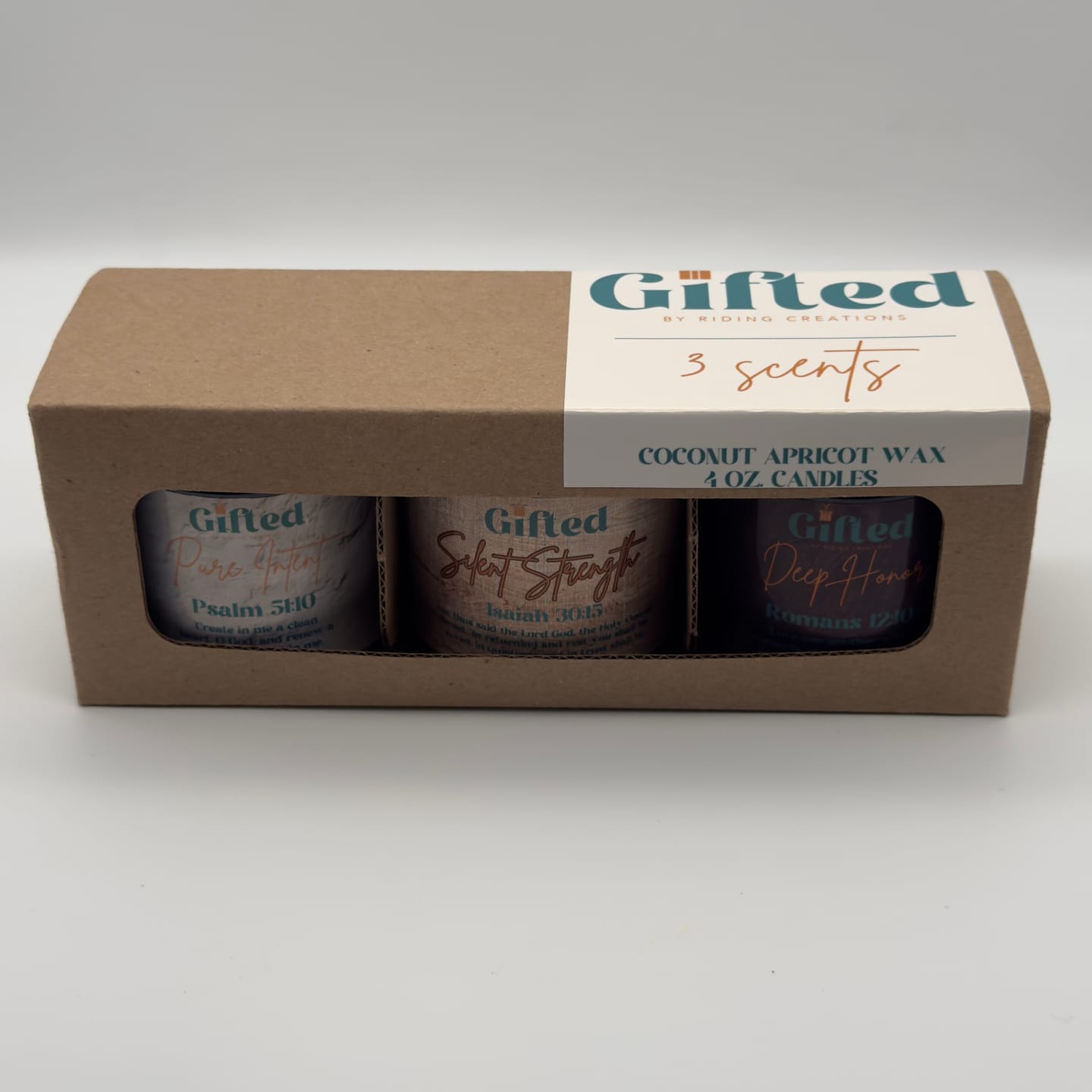 Customer photo review of 4 oz Straight Sided Glass Jar 3-Pack Retail Box™