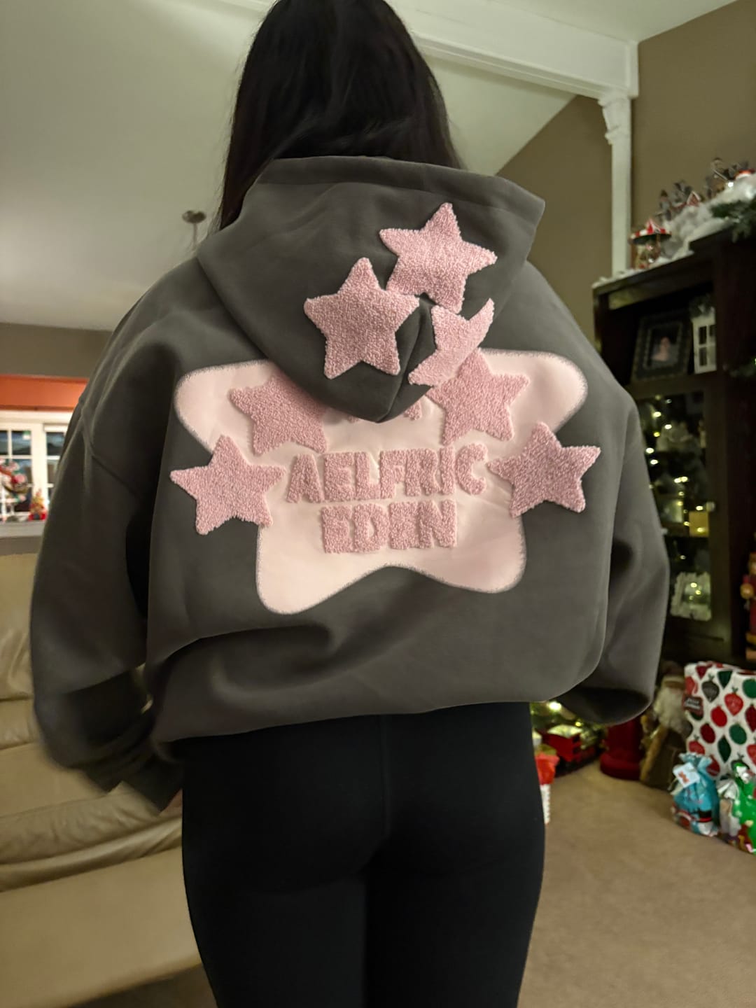 Customer photo review of Aelfric Eden Vintage Embroidery Eden Star V303 Hoodie